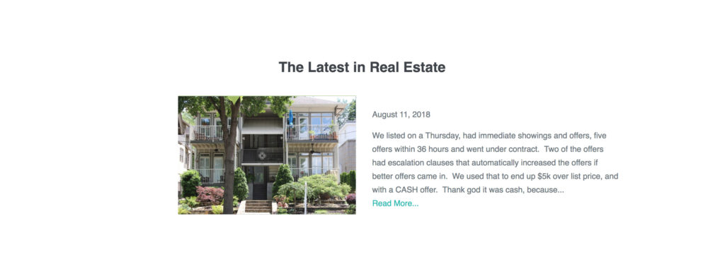 Real Estate Website Improvements - Latest Developments