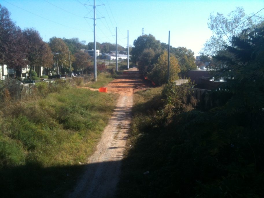 The railroad corridor after being trasformed into the Atlanta Beltline.